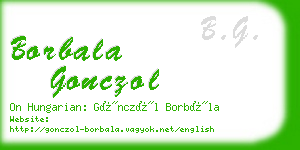 borbala gonczol business card